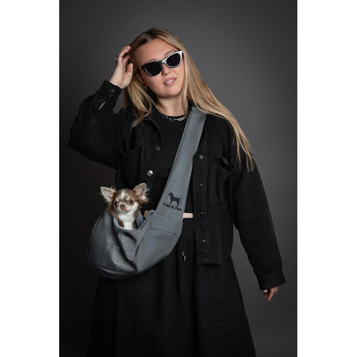 Трансформер для собак Noah & Paw: переноска для маленьких собак до 5 кг з регульованим ремінцем та м'яким хутром