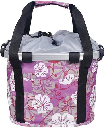 Знімний велосипедний кошик для маленьких тварин - складана передня сумка - портативний візок для котів та собак (фіолетовий)