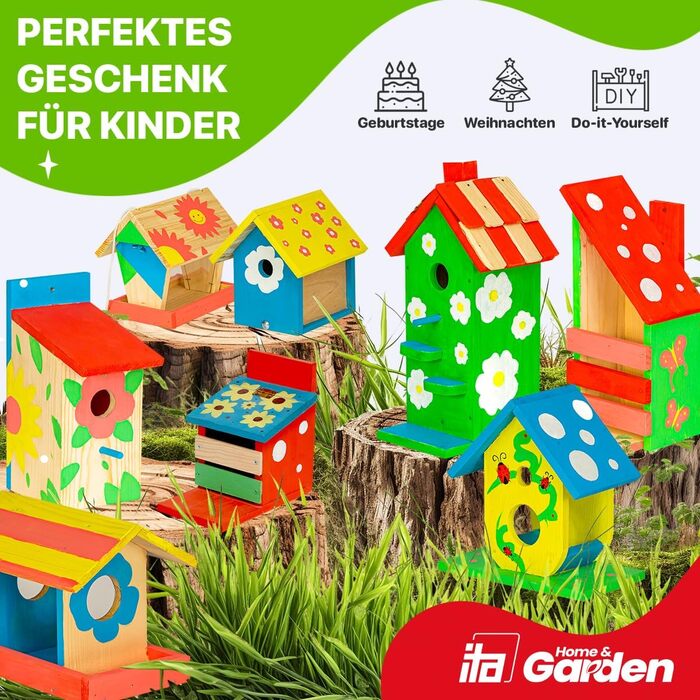 ITA DIY годівниця для птахів з набору для збирання та розмальовування FlybyFeeder - Комплект для рукоділля для дітей