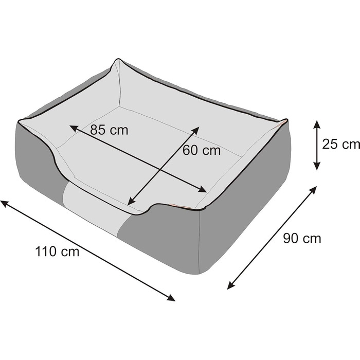 Килимок для собак XXL 110x90 см, сірий з лапами - м'який лежак для тварин