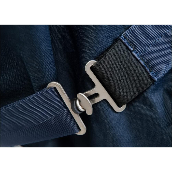 Деки для коней Marengos Comfort: водонепроникна, дихаюча, з флісовою підкладкою та еластичними перехресними ременями, 145 см, колір морський