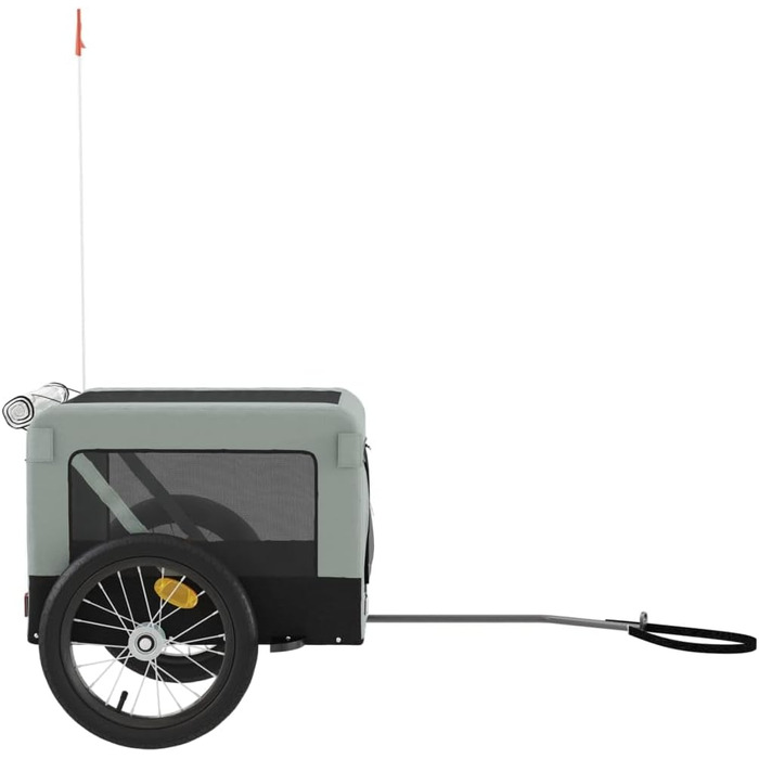 Фahrрадіальний причіп для домашніх тварин, 63 x 123 x 66 см, сірий
