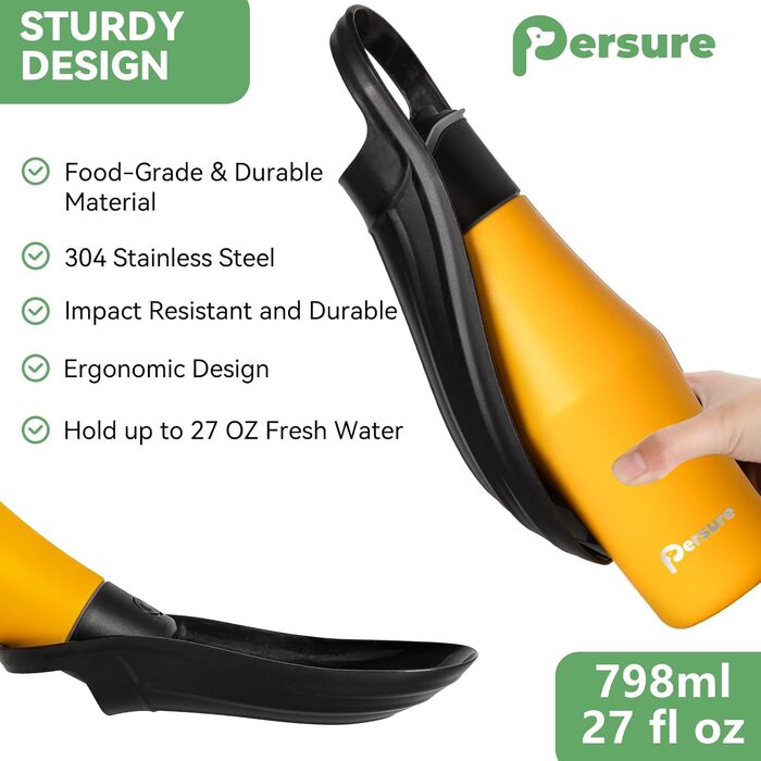 Водяна пляшка для собак 765 мл з нержавіючої сталі - витокозахисна, для подорожей, прогулянок та активного відпочинку