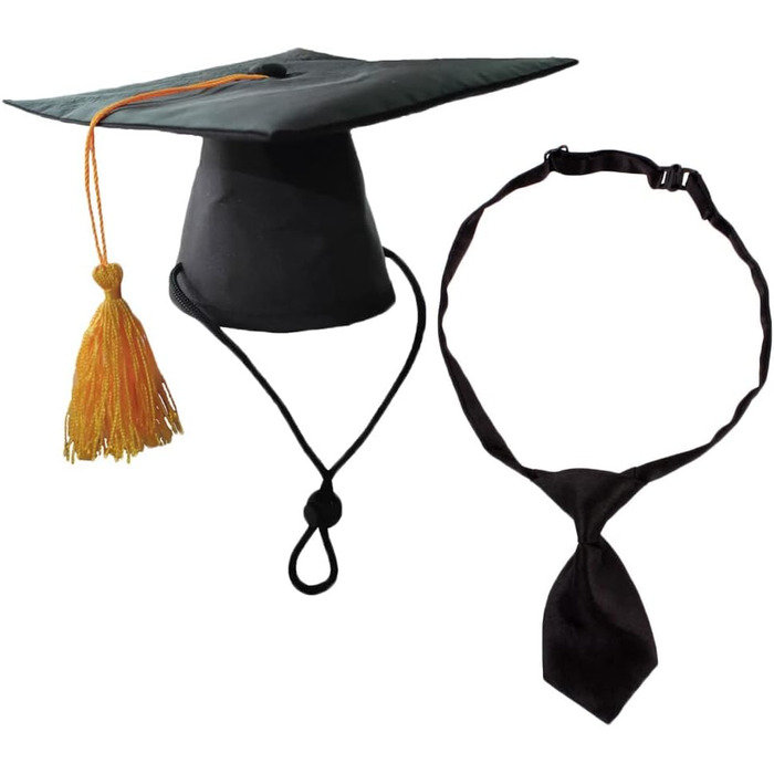 Кепка для домашніх тварин AHEOVSD з бантом на шиї, чорна, поліестер. Кепка для собак та котів, аксесуар для костюмів на відпочинок