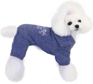 Теплий флісовий костюм для собак Wopuover, зимовий, для собак, блакитний (S)