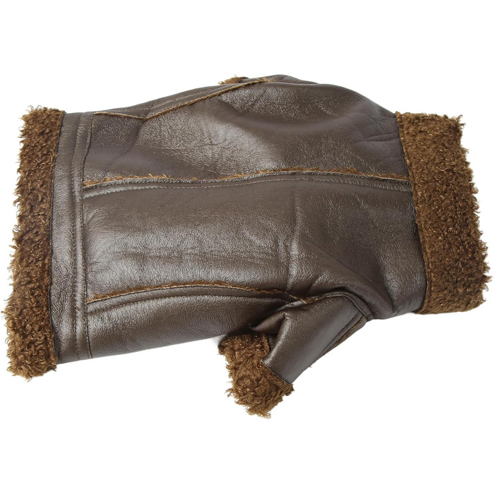 Зимова куртка для собак Pssopp з PU-шкіри, плюшевий підкладка, для маленьких, середніх та великих собак, для прогулянок на вулиці (XL, XL)