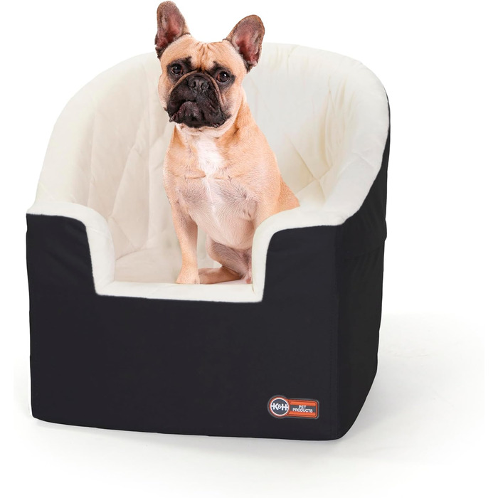 Підвищення для собак K&H Pet Products Bucket Booster з ременями безпеки, чорний/кремовий, для маленьких та середніх собак