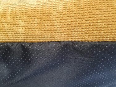 Ортопедичне ліжко для собак, сумісне з великими, середніми та маленькими породами, жовто-гірчичний колір, миється, розмір M (77x60x20 см)