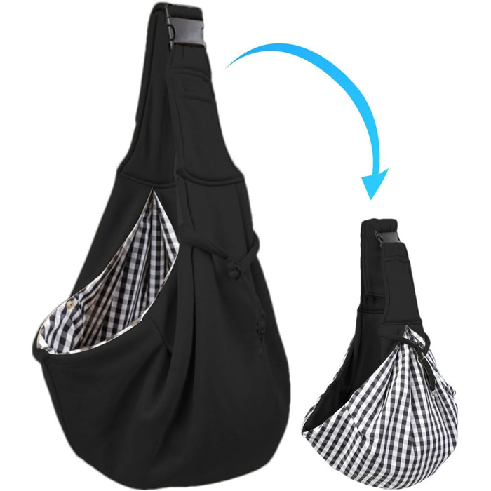 Сумка-переноска для маленьких собак | Руки-вільна, безпечна переноска для собак | Регульована переноска для маленьких собак та домашніх тварин, переноска для собак для подорожей, прогулянок на відкритому повітрі, чорна