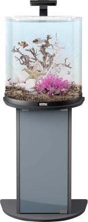Акваріум Tetra Explorer Line 60 л, комплект: LED-освітлення, обладнання, корм і засоби догляду, вигнута передня стінка, чорний колір