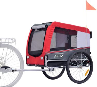 PAPILIOSHOP Причіп для собак та котів, візок для тварин, 3 розміри, стабільний, комфортний, практичний (Червоний)