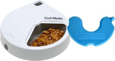 Автоматична годівниця Cat Mate C300 з 3 мисками і таймером для котів і малих собак, для сухого й вологого корму, 3 порції