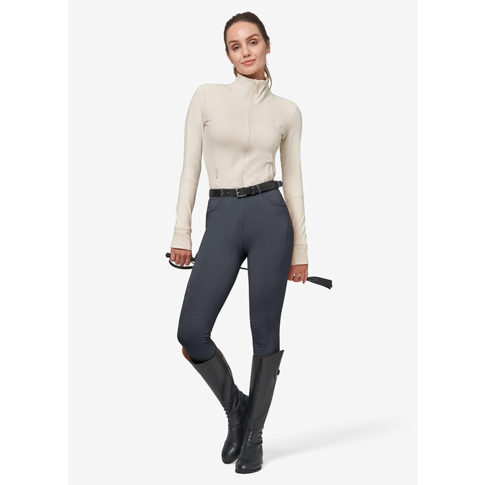 Спортивні штани для верхової їзди WILLIT жіночі зимові утеплені флісом, з силіконовим повним захопленням, термо штани з кишенями та петлями для ременя, M, темно-сірий