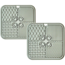 Килимок для повільного годування собак та котів, силіконовий, сірий - Slow Feeder для тварин