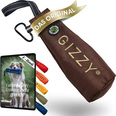 GIZZY® Оригінальний Futterdummy для собак: міцний мішечок для їжі для всіх порід | Тренування з ласощами | Аксесуари для собак (Коричневий)