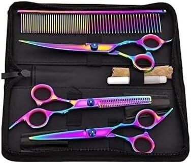 Набір для грумінгу собак та котів: професійні ножиці для стрижки, нержавіюча сталь, 7 дюймів