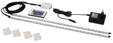 Світлодіодне освітлення для акваріума LED RGB з пультом керування, 2x70 см, 16 кольорів