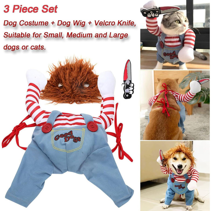 Костюм на Хелловін для собак, одяг для домашніх тварин, жахливий костюм для собак, вечірковий одяг для собак, для середніх та великих собак XL