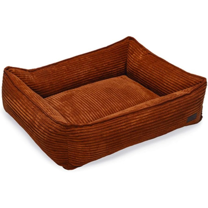 Собаче ліжко Lotte Ribbed - теракота, 80x70x22 см