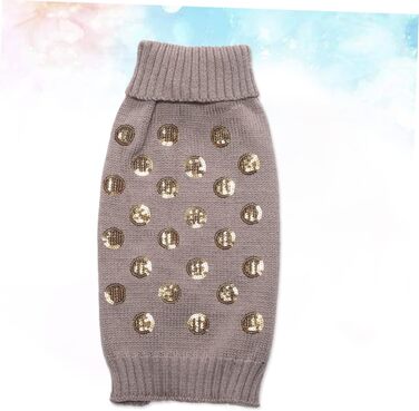 В'язаний пуловер для собак Angoily - теплий одяг для домашніх тварин, зимова колекція, великий дизайн, зручний для собак сірого кольору