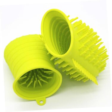 Пристрій для миття лап домашнім тваринам FRCOLOR, силіконовий, з ручкою, для собак, зелений (S)