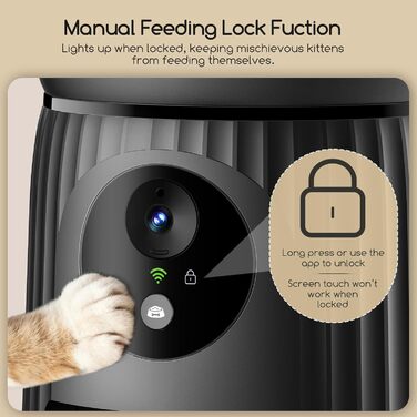 Автомат годівлі для котів Faroro з Wi-Fi, 1080P HD відео, нічне бачення, 4L, для котів/собак, двосторонній аудіо, керування через APP, антиблокувальний сенсор, подвійний примус