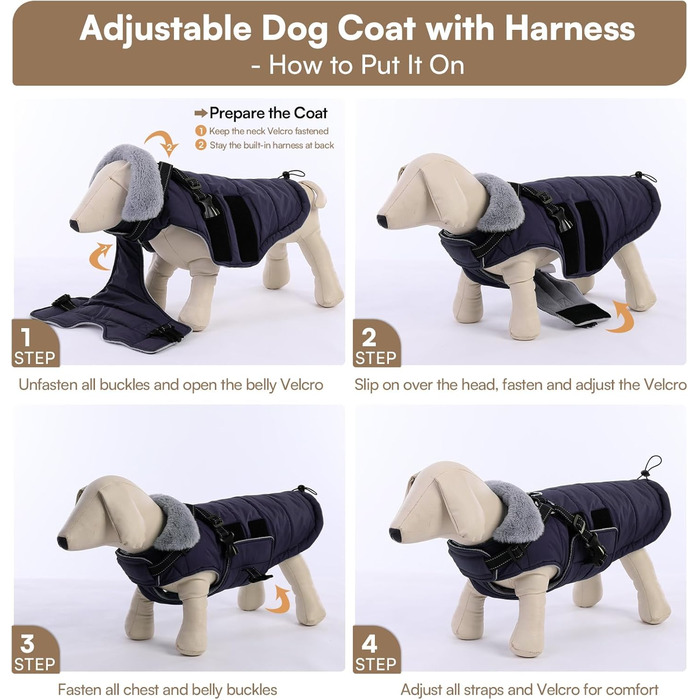 Зимовий одяг для собак ASENKU: теплий, водонепроникний, вітрозахисний, з світловідбиваючими елементами. Підходить для малих, середніх та великих собак. Кольори: зелений (S), синій (S).