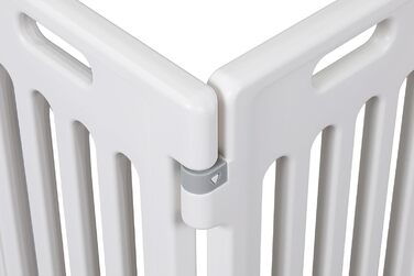 Льох для собак Birdrock Home з 16 панелей, великий, 65 см, білий - безпечний загін для цуценят