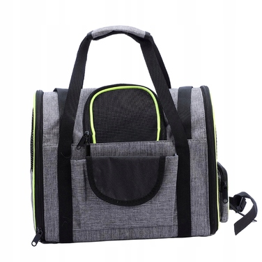 Переноска для котів та собак, м'яка сумка-контейнер для малих і середніх тварин, зелена