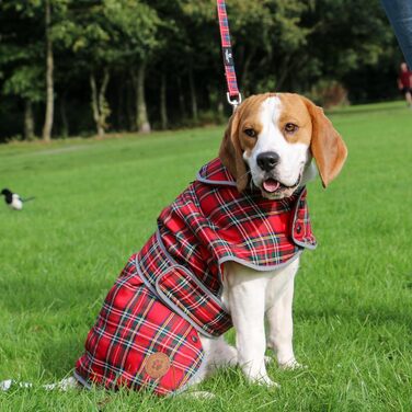 Пуловер для собак Ancol Klassischer з в'язаним візерунком, теракотовий колір, M (червоний, S/M), з отвором для шлейки, бегунки на лапах, зручний вовняний пуловер для тварин