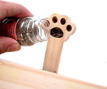 Інтерактивна іграшка для котів BOHJPIS з дерева: мишка-молот, пазл-коробка з іграшками, 5 отворів для тренування та розваг