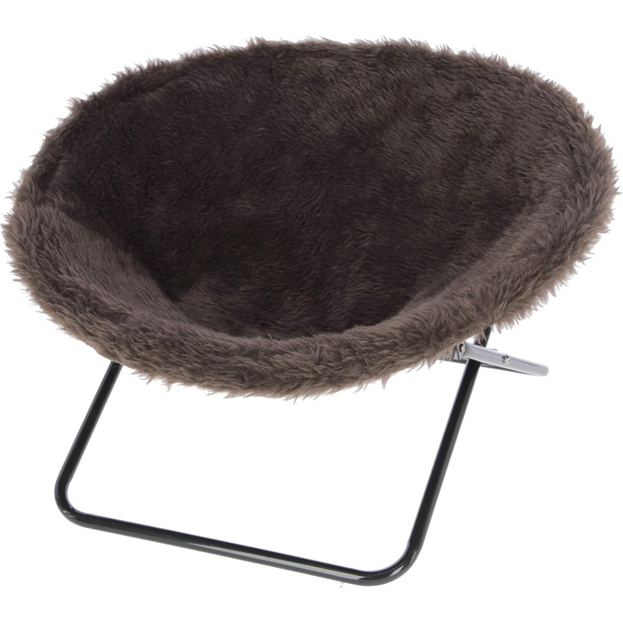 Кішечка Ліжко Kerbl Sharon, коричневе, 40x50 см, металевий каркас, згинається, поліестер