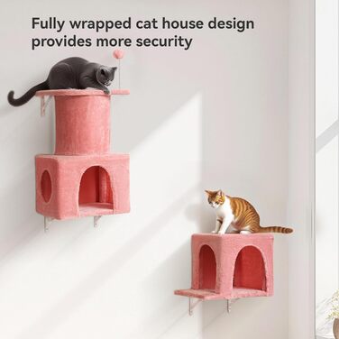 Комплекс для котів BYBYME з гамаком, ліжком та каналом, 6 предметів, рожевий