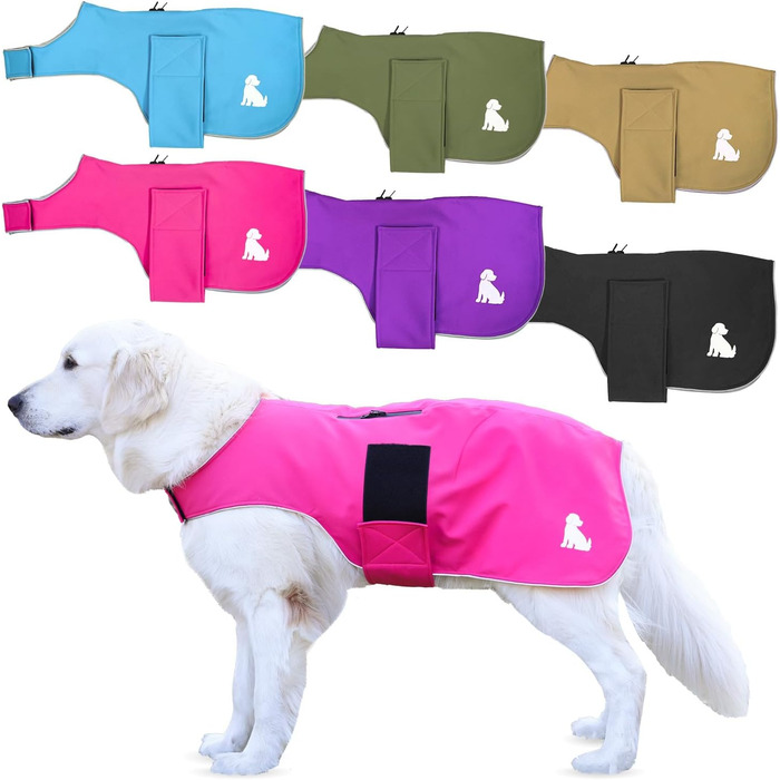 Водонепроможний та вітрозахисний софтшел-дощовик для собак, світло-блакитний, розмір M