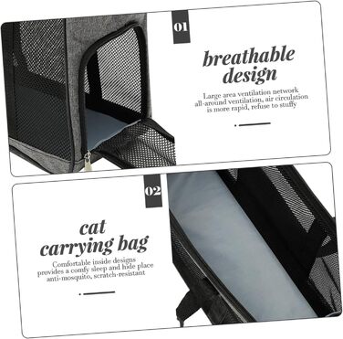 Транспортна сумка для тварин Cosmevivi: переноска для котів та собак, дихаюча, з оксфордської тканини