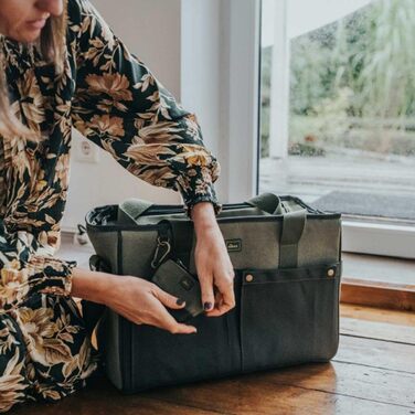 Сумка-переноска для собак та котів до 7 кг Madison, бавовна, хакі, 40 x 20 x 30 см