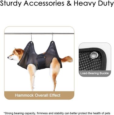 Гамак для грумінгу котів та собак великого розміру, зручний та дихаючий, для догляду за шерстю