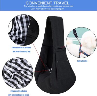 Сумка-переноска для собак до 10 кг, чорна. Регульована переноска для маленьких тварин, ідеальна для прогулянок та подорожей