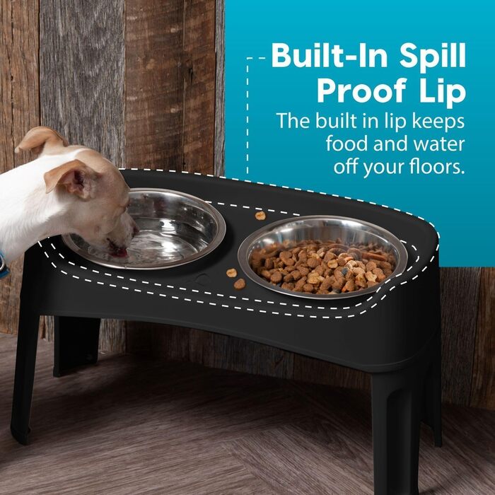 Підвищені годівниці для собак Iris Ohyama 2 шт. PEF-L, L29 x B57 x H31 см, складані, для здорового травлення