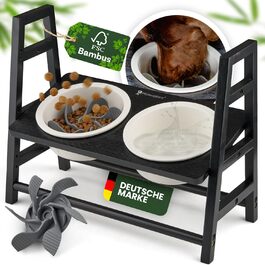 Підвищений миска для собак Pfotenglanz - Набір мисок з кераміки для їжі та води - Миска-антизаглиблення для здорових собак. Миска для собак, кераміка, антизаглиблення, годівниця для собак