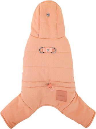 Зимовий одяг для собак: тепла куртка-худі для маленьких собак, 2XL, оранжева | Зручні зимові куртки для собак