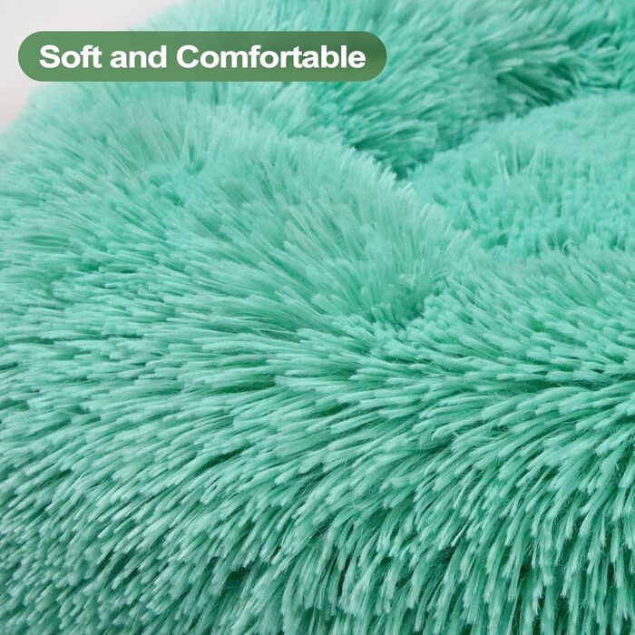 М'яке ліжко для собак та котів, зручне та тепле, антистрес, для маленьких та середніх порід, блакитне (50 см)