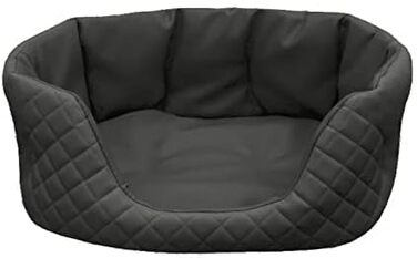 Крісло-ліжко для собак Juelle з штучної шкіри, 100x80 см, графіт
