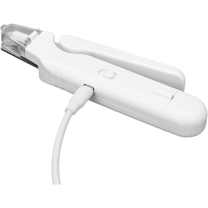 Триммер для нігтів собак з LED-підсвічуванням та акумулятором, для собак, цуценят, догляд за лапами, білий