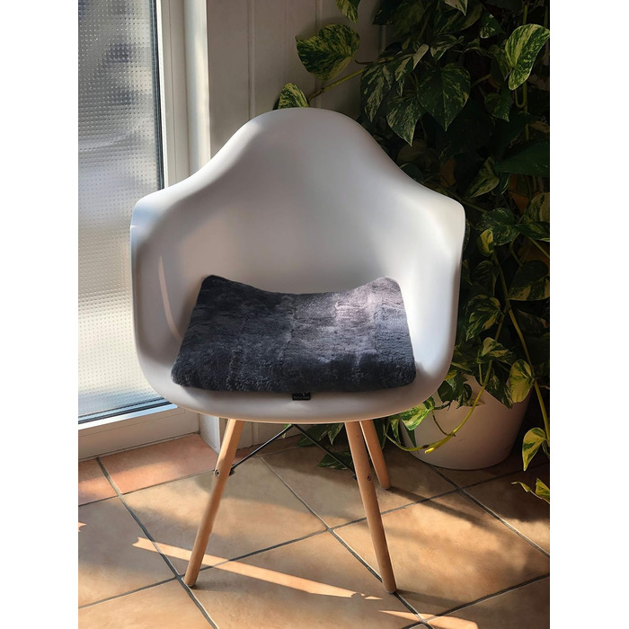 Крісло-подушка з овечої вовни Merino | Reissner SIKI-PA | 40x40 см | Антрацит