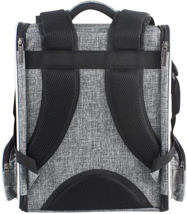 Рюкзак для тварин: переноска для кота/собаки до 10 кг, сірий, дихаючий, для подорожей, схвалений авіакомпаніями