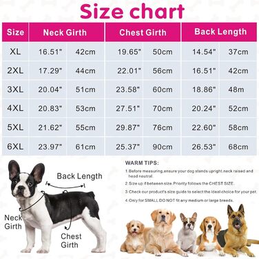 Водонепроникний зимовий дощовик для собак Dolahovy: тепла куртка, флісова жилетка для малих, середніх та великих собак (XL-6XL, Рожевий)