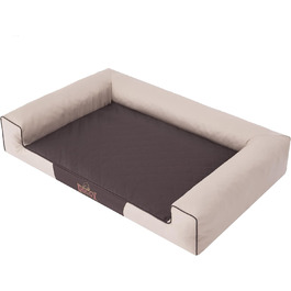 Лежанка для собак DOGGY: м'яка, комфортна, 80 x 55 см, бежево-коричнева