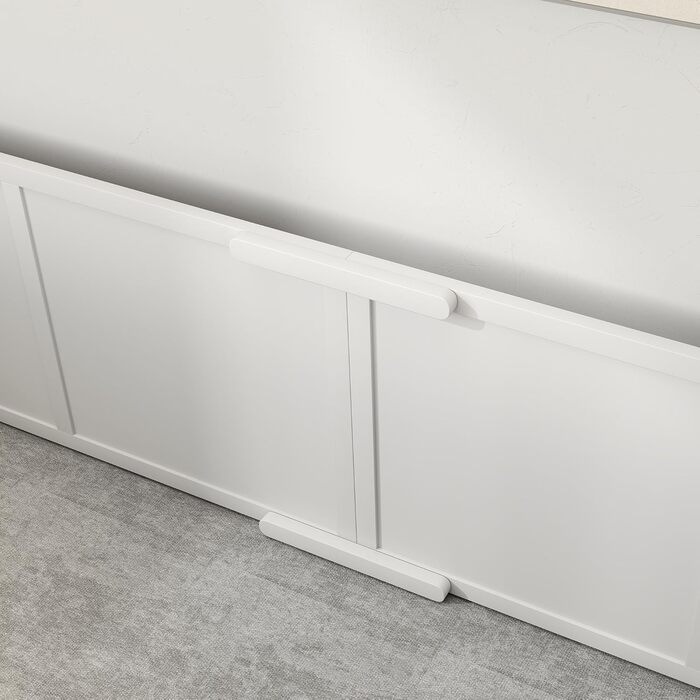 Кія для цуценят PawHut - вольєр для собак, білий, 196x96x48 см