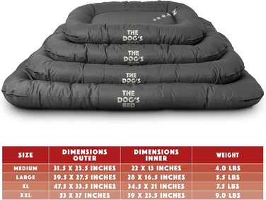 Преміум ортопедичне ліжко для собак, водовідштовхувальне, з ефектом пам'яті, знімні чохли, сірий колір (ZZZZZ), XL